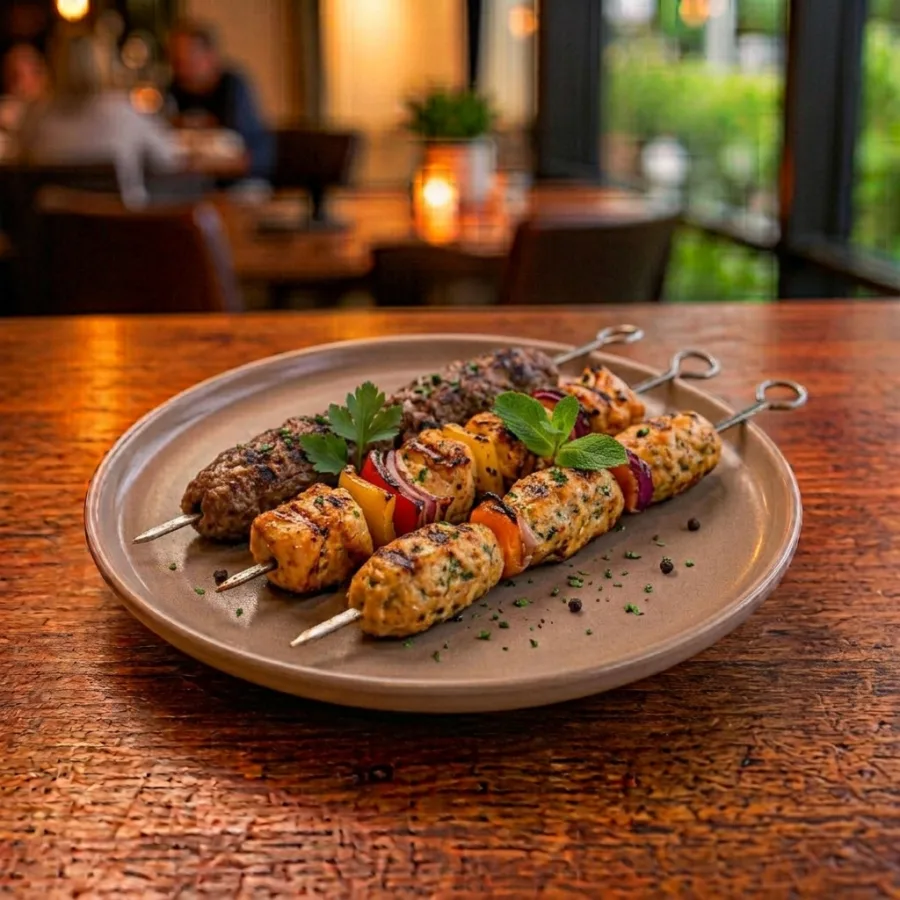 CHICKEN SHISH & LAMB KOFTE OR CHICKEN KOFTE