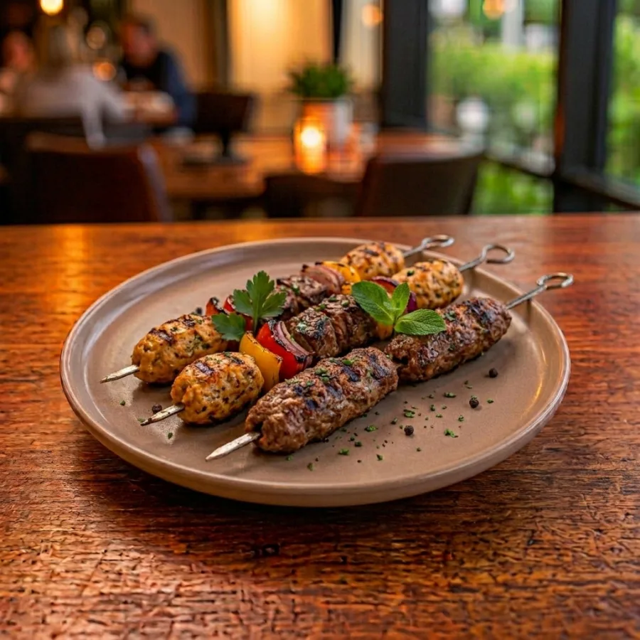 LAMB SHISH & LAMB KOFTE OR CHICKEN KOFTE
