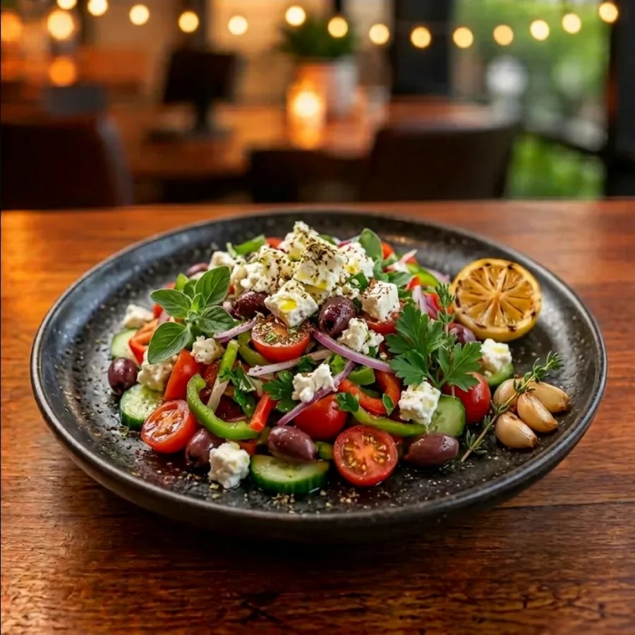 FETA PEYNİRLİ AKDENİZ SALATASI
